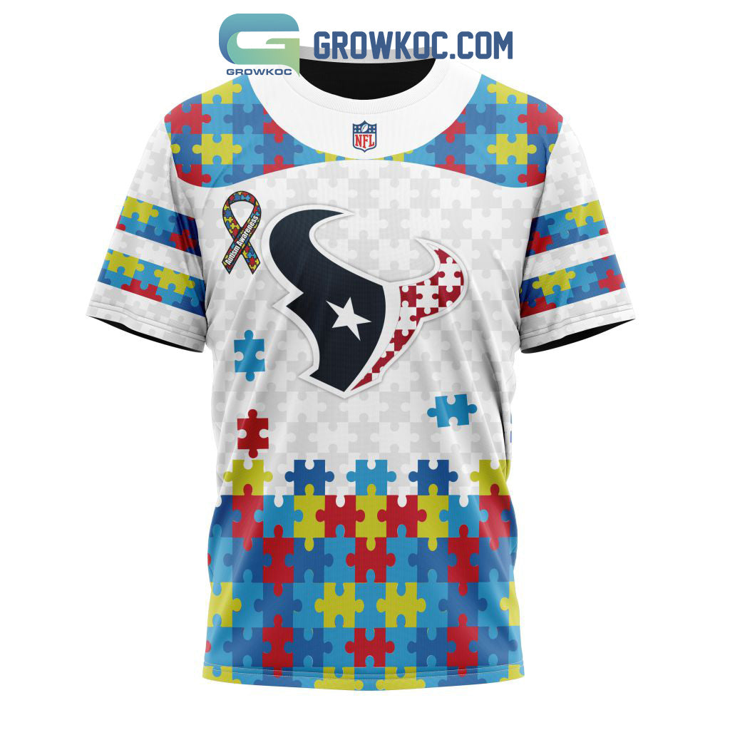 Houston Texans NFL Autism Awareness Personalized Hoodie T Shirt