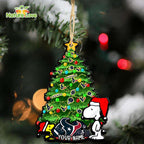 Houston Texans Snoopy Peanuts Custom Christmas Ornament Xmas Tree Decorations