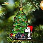 Houston Texans Snoopy Peanuts Custom Christmas Ornament Xmas Tree Decorations