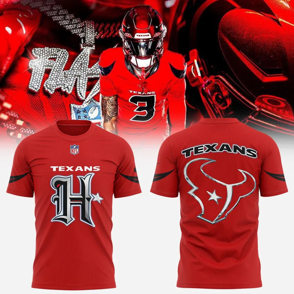 Houston Texans UNIFORM Battle Limited Edition Red Hoodie T-Shirt