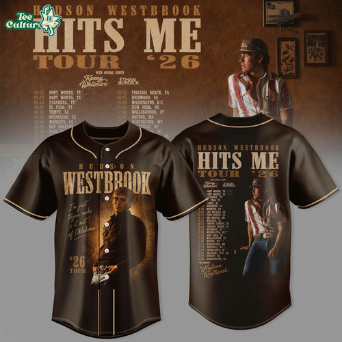 Hudson Westbrook “Hits Me Tour ’26” Collection Baseball Jersey