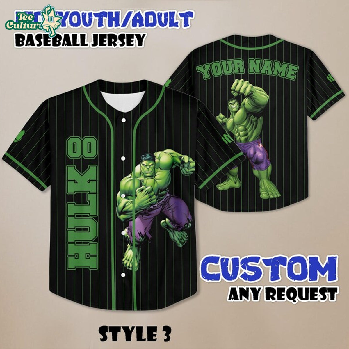 Hulk Avengers Encore Baseball Jersey