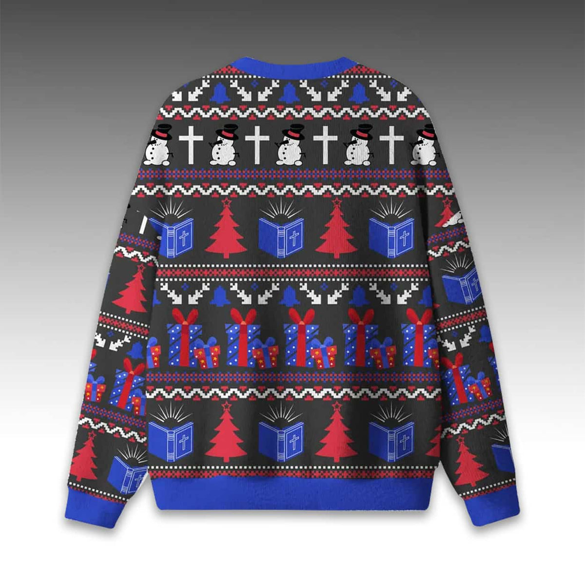 Hungry Grab A Bible Christian Christmas Ugly Sweater