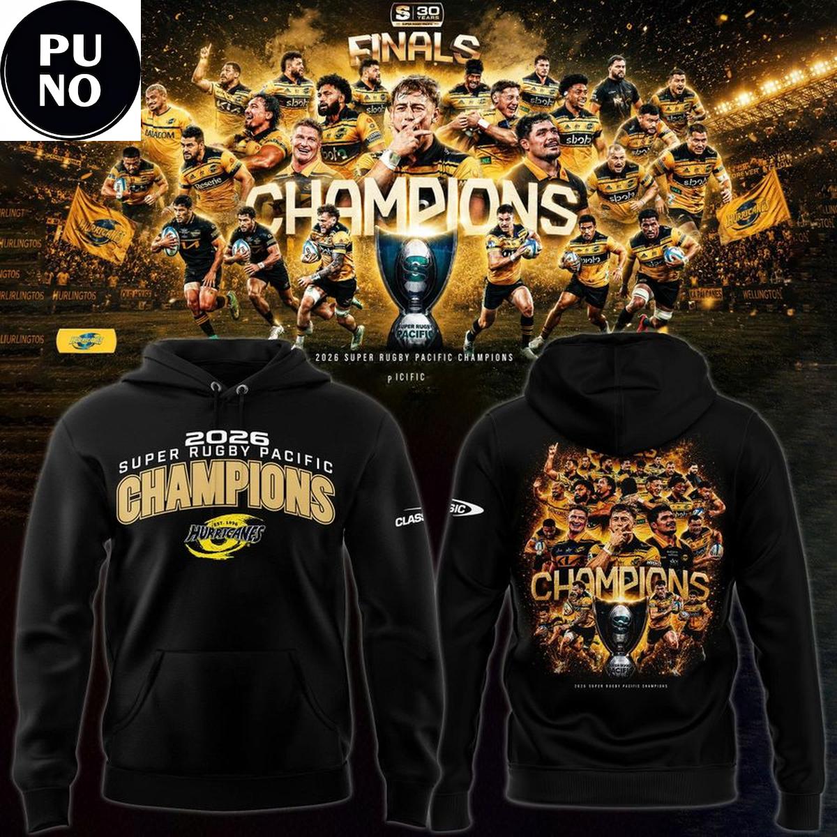 Hurricanes Rugby Union 2026 Super Rugby Pacific Locker Room Hoodie T-Shirt