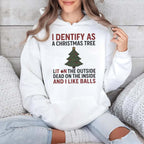 I Identify As A Christmas Tree Lit On The Outside Shirt