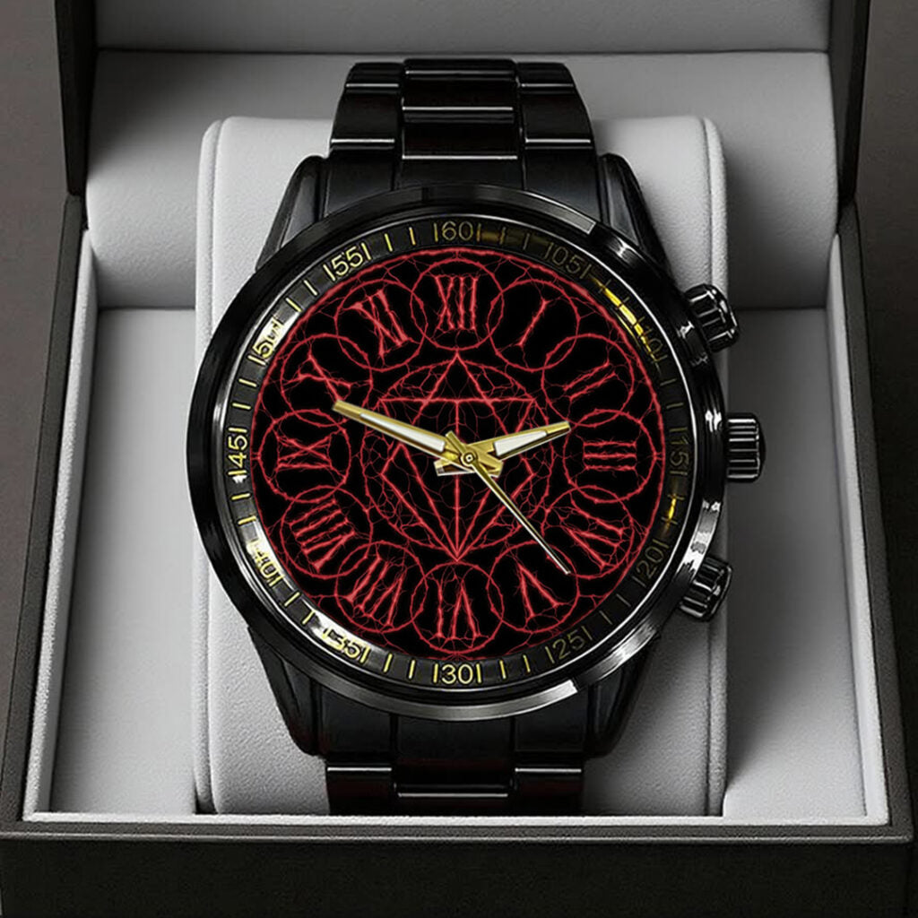 In Flames Black Stainless Steel Watch - TANTN24355