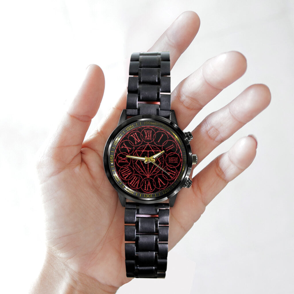 In Flames Black Stainless Steel Watch - TANTN24355
