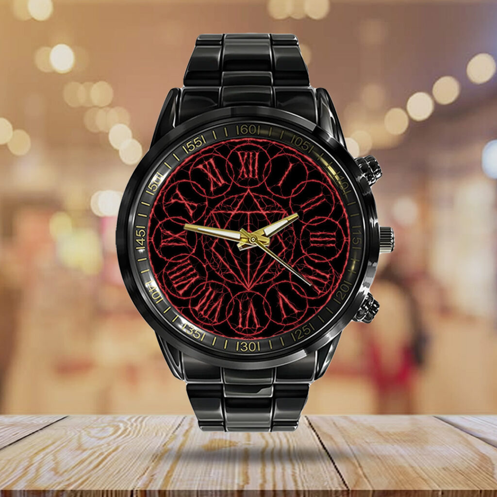 In Flames Black Stainless Steel Watch - TANTN24355