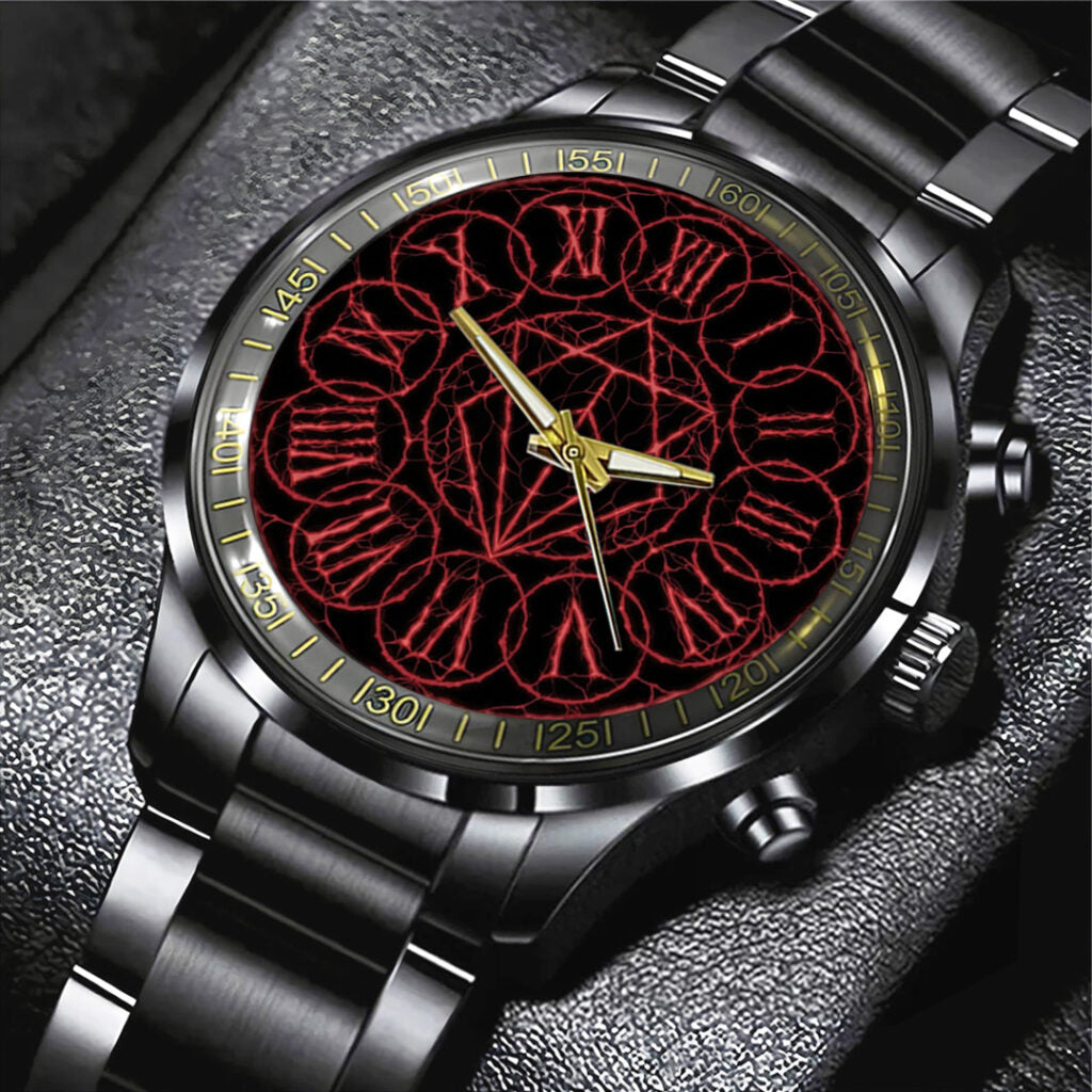 In Flames Black Stainless Steel Watch - TANTN24355
