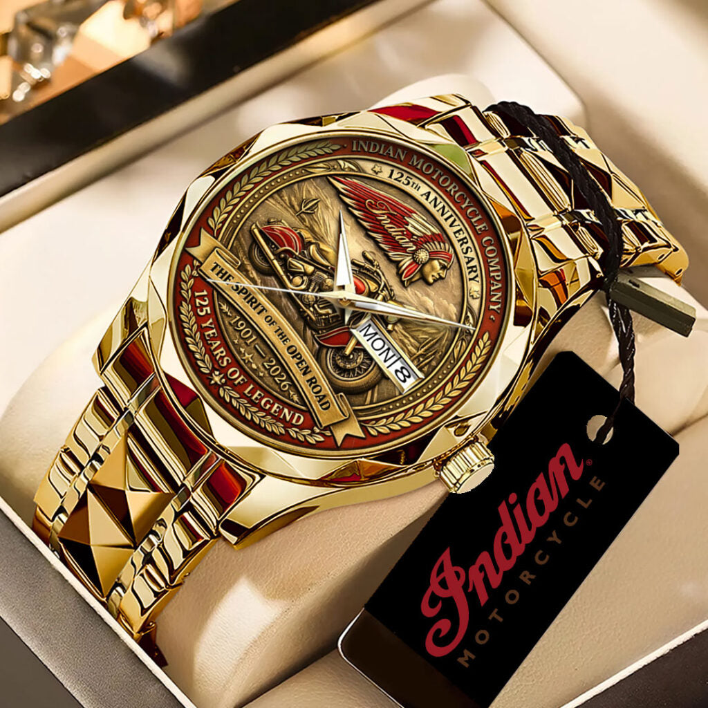Indian Motorcycle 125th Anniversary Alloy Luxury Quartz Watch - TANTN21659