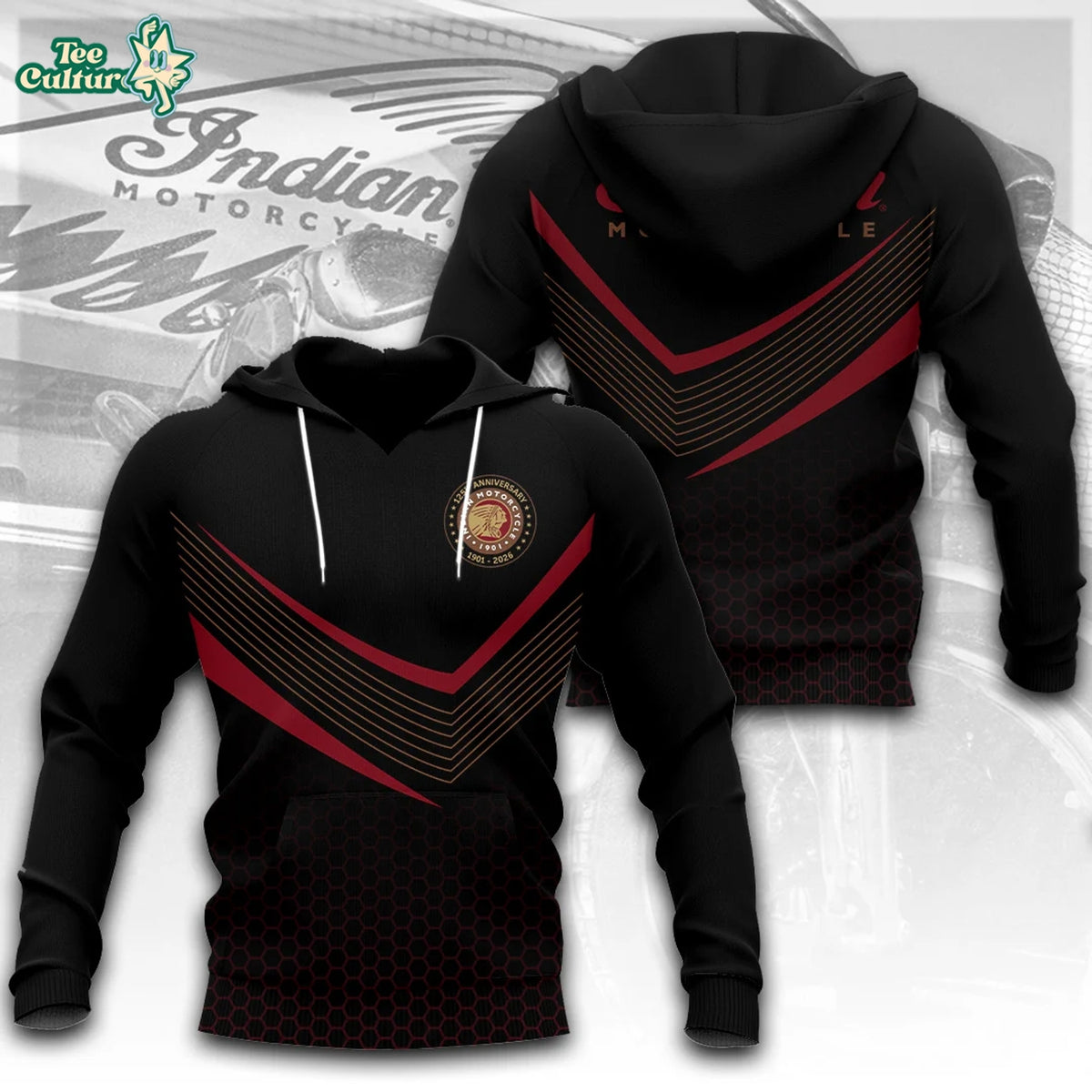 Indian Motorcycle 125th Anniversary 3D Hoodie