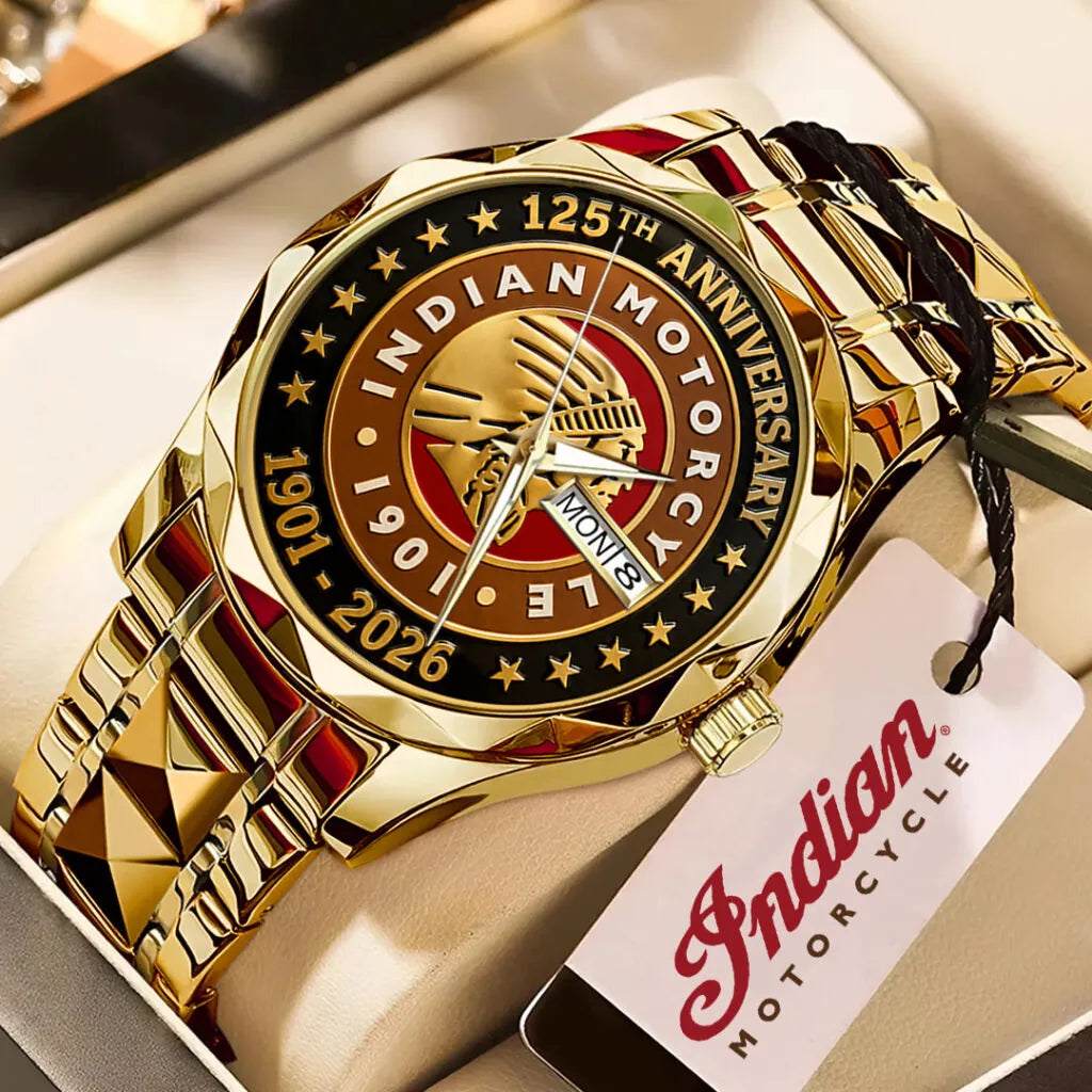 Indian Motorcycle 125th Anniversary Alloy Luxury Quartz Watch - TMTHU8095