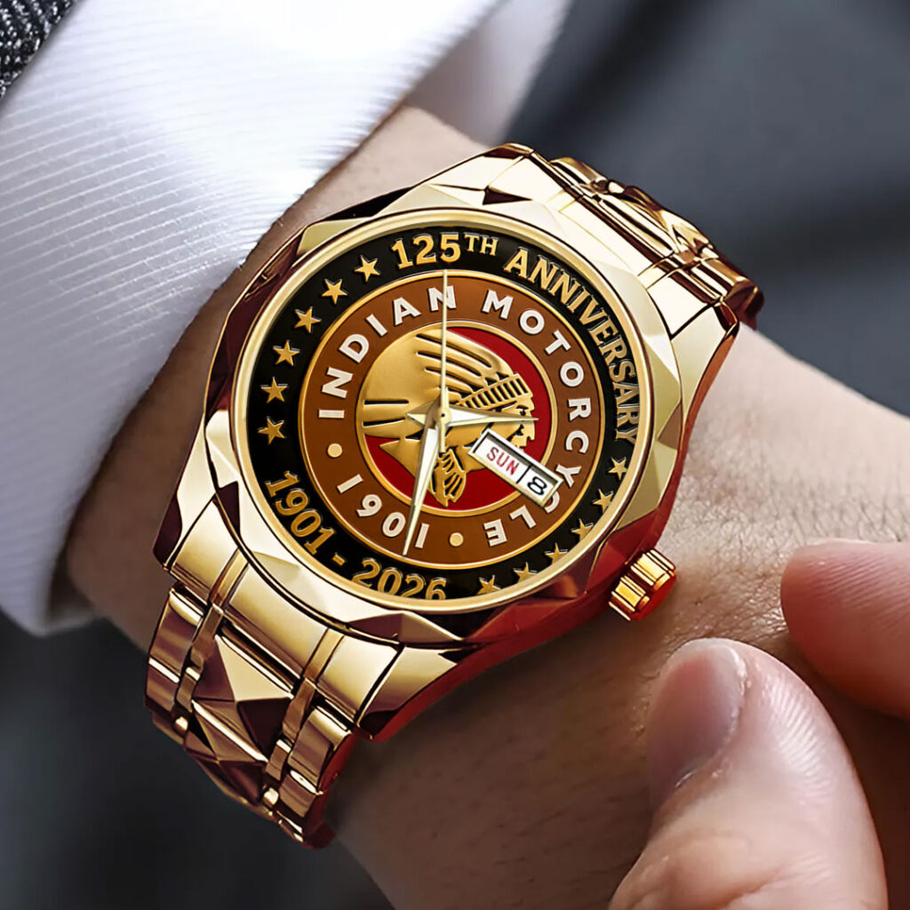 Indian Motorcycle 125th Anniversary Alloy Luxury Quartz Watch - TMTHU8095