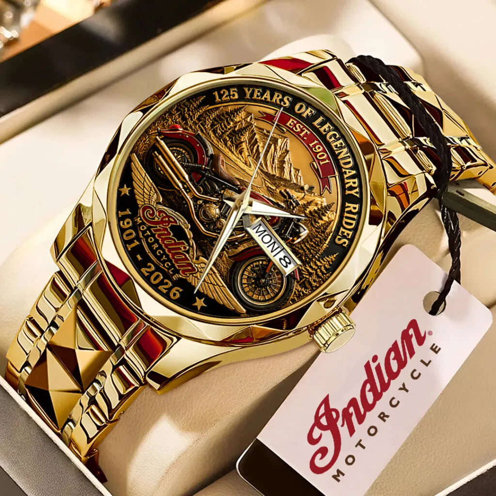 Indian Motorcycle 125th Anniversary Alloy Luxury Quartz Watch - TMTHU8097