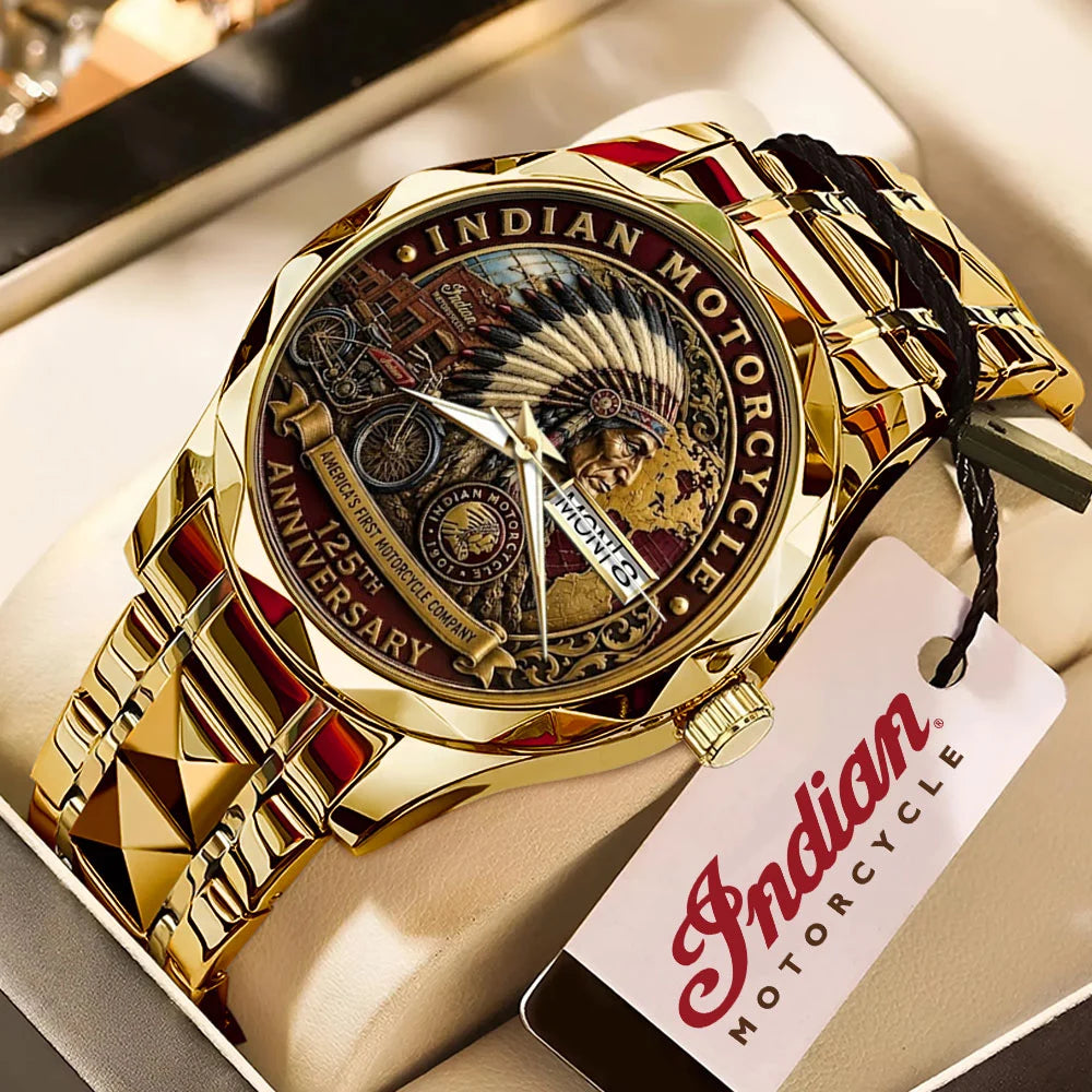 Indian Motorcycle 125th Anniversary Alloy Luxury Quartz Watch - TMTHU8598