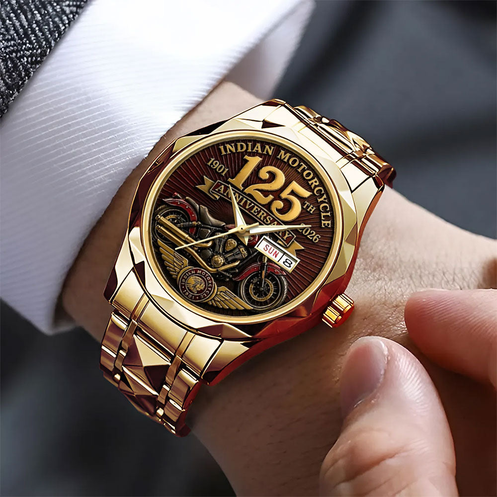 Indian Motorcycle 125th Anniversary Alloy Luxury Quartz Watch - TMTHU8600