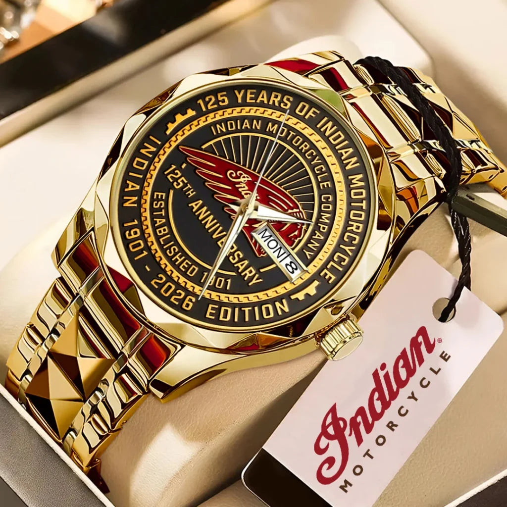 Indian Motorcycle 125th Anniversary Alloy Luxury Quartz Watch - TMTHU8646