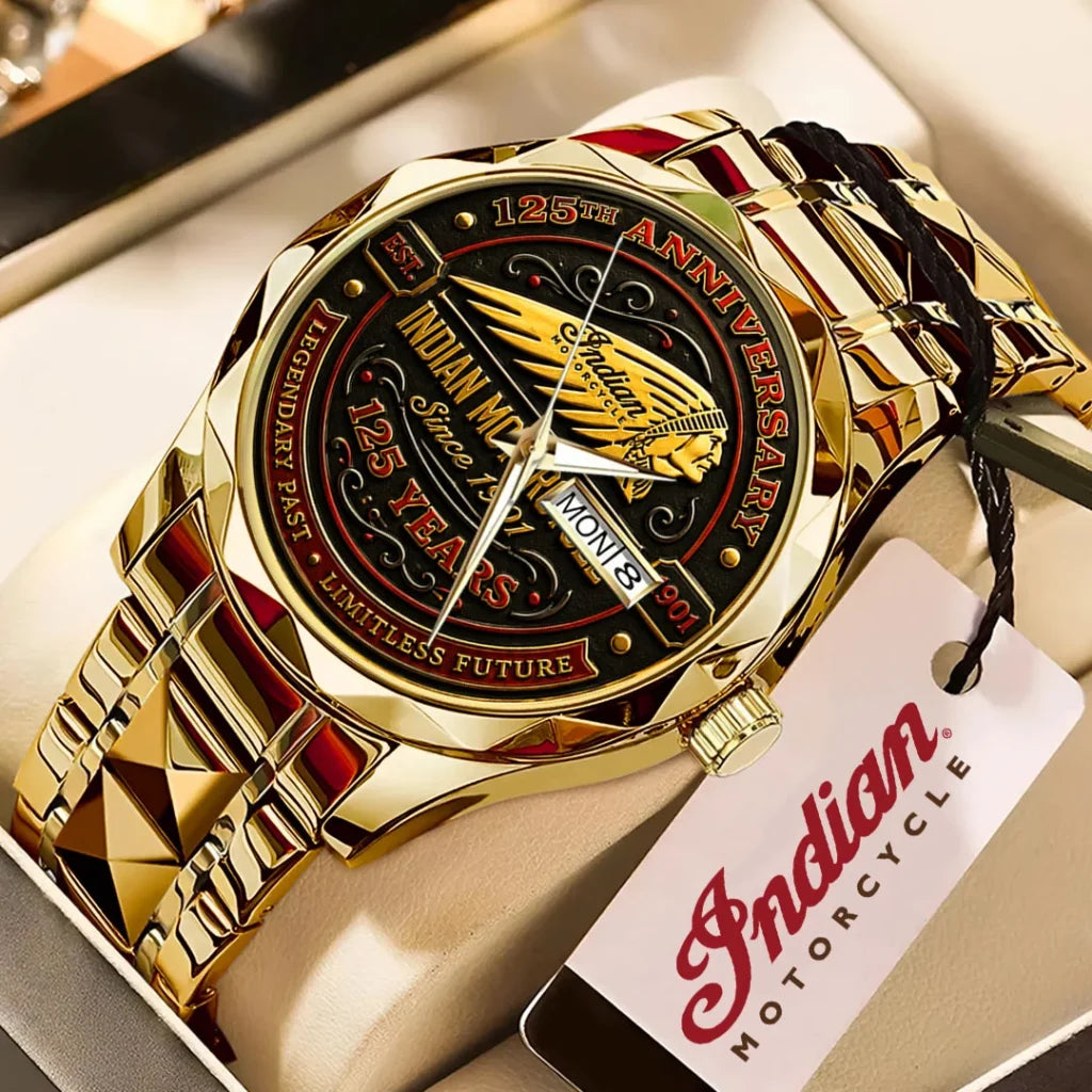 Indian Motorcycle 125th Anniversary Alloy Luxury Quartz Watch - TMTHU8649