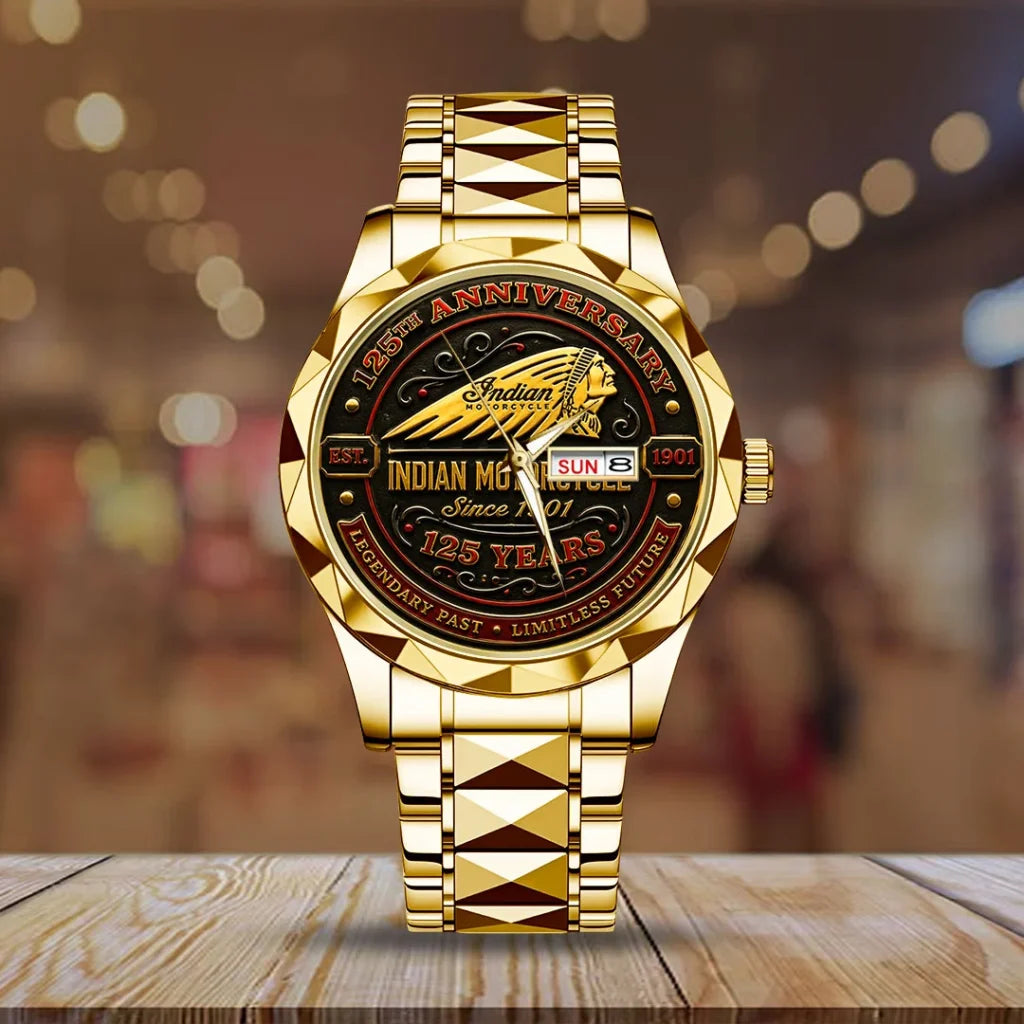 Indian Motorcycle 125th Anniversary Alloy Luxury Quartz Watch - TMTHU8649