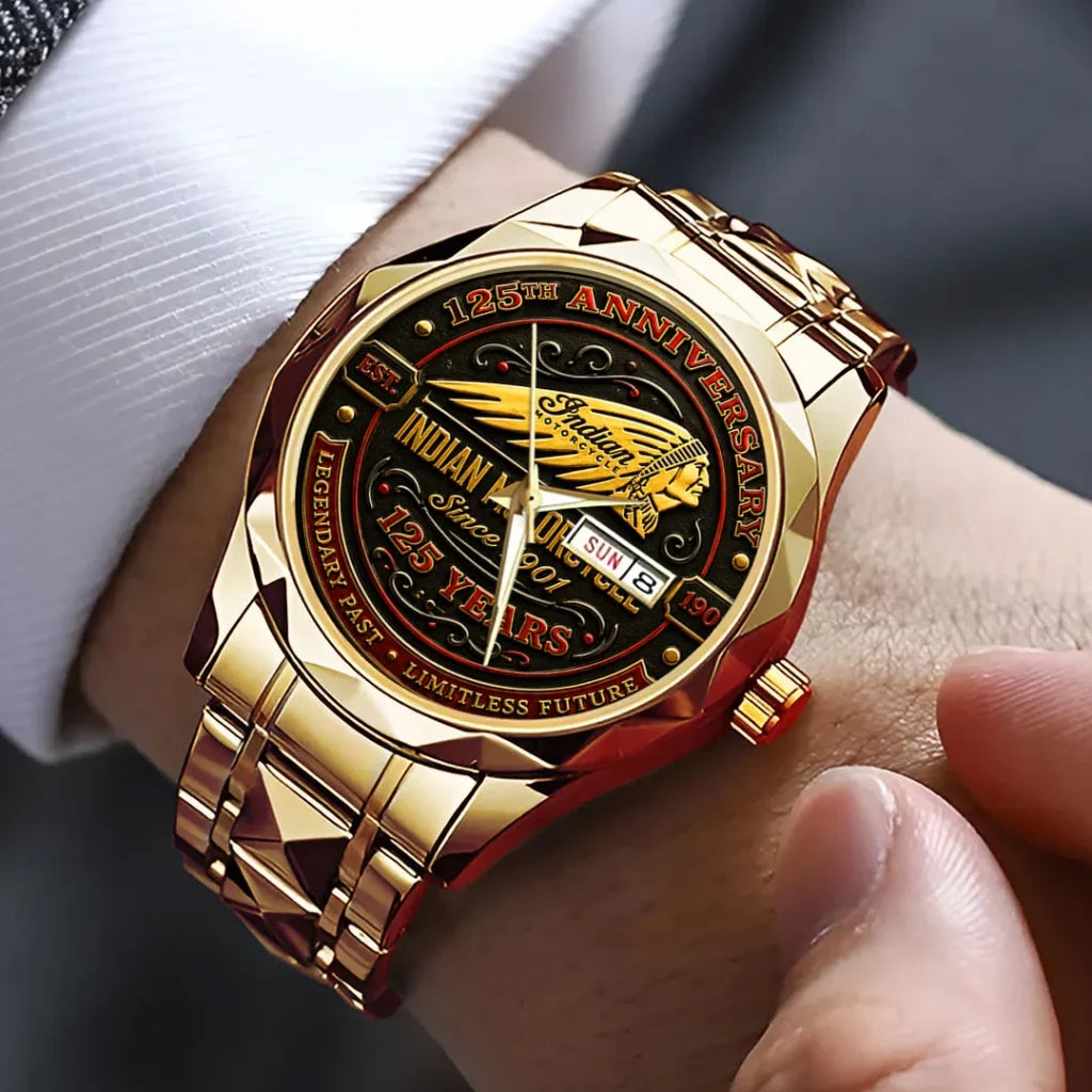 Indian Motorcycle 125th Anniversary Alloy Luxury Quartz Watch - TMTHU8649