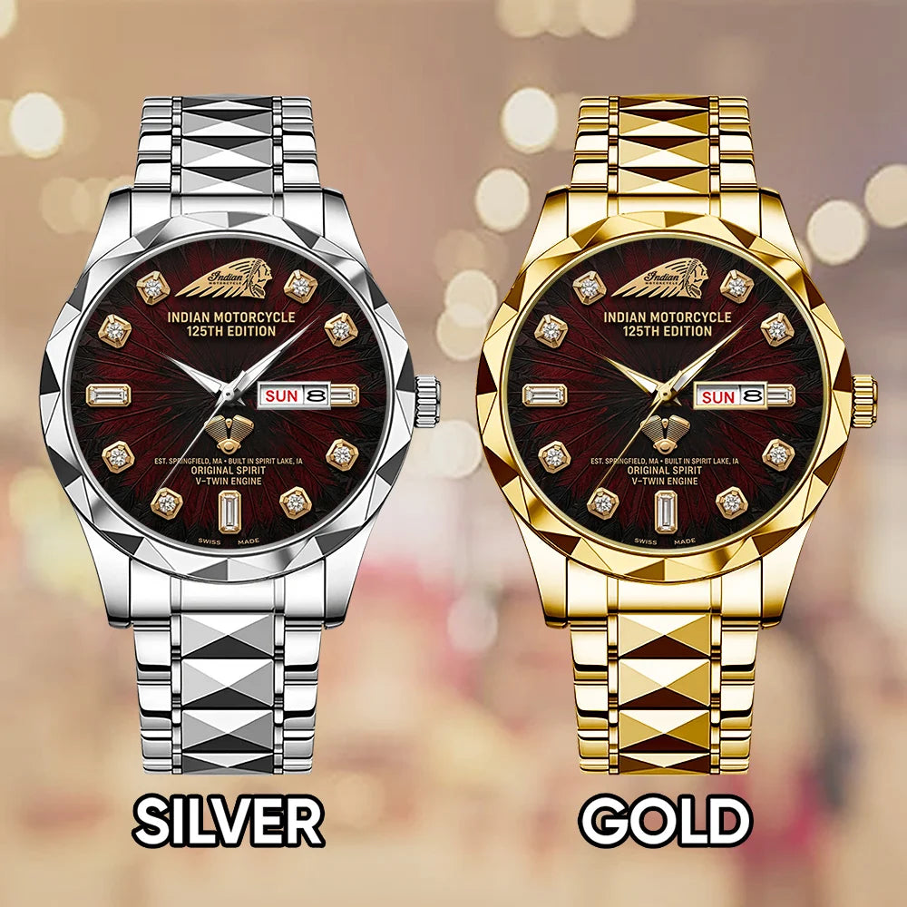 Indian Motorcycle 125th Anniversary Alloy Luxury Quartz Watch - TMTHU8667