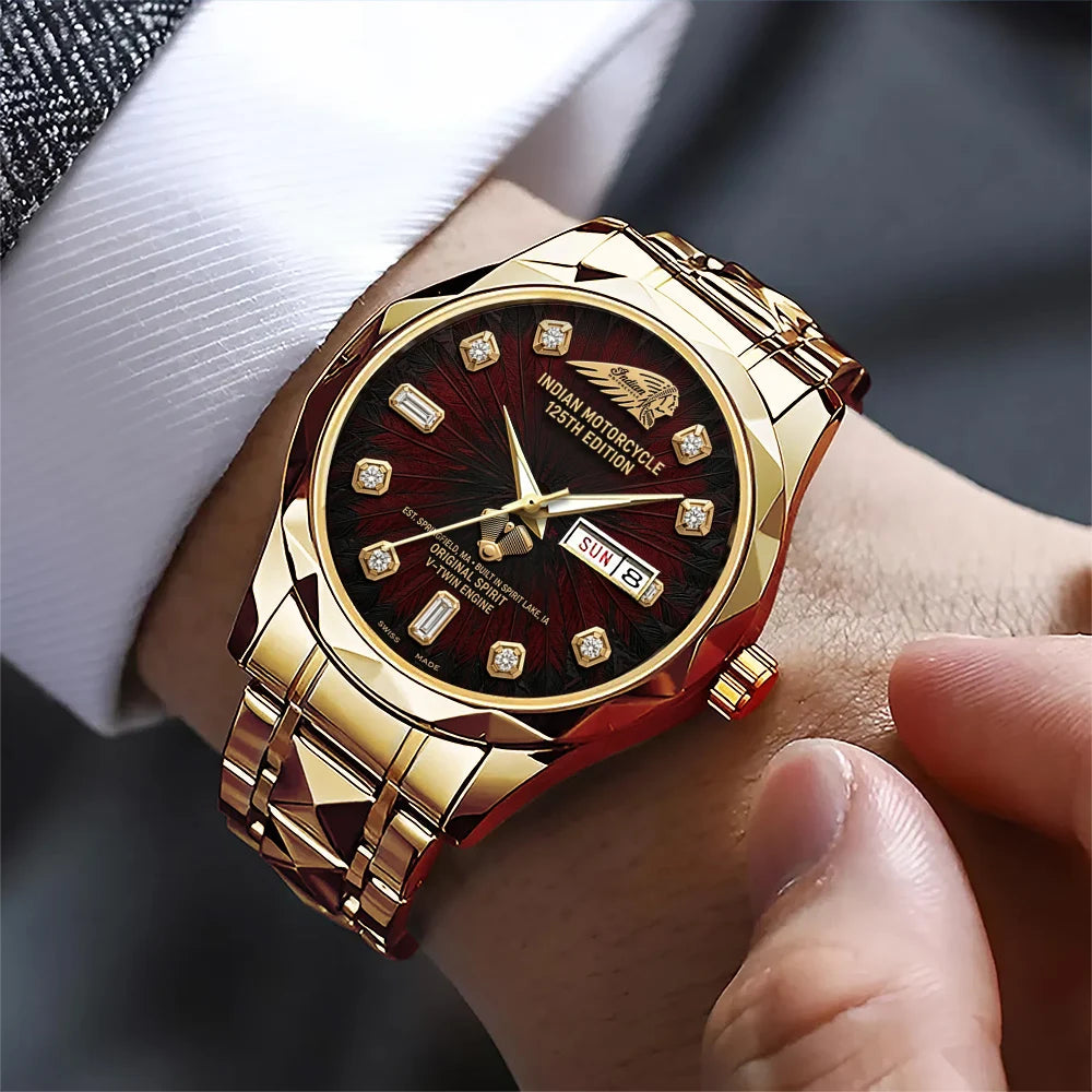 Indian Motorcycle 125th Anniversary Alloy Luxury Quartz Watch - TMTHU8667