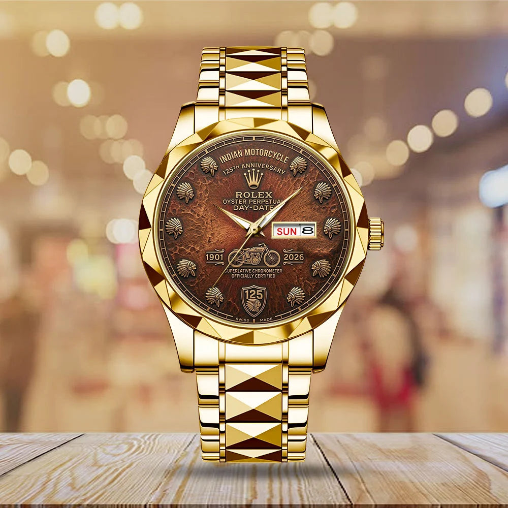 Indian Motorcycle 125th Anniversary Alloy Luxury Quartz Watch - TMTHU8668