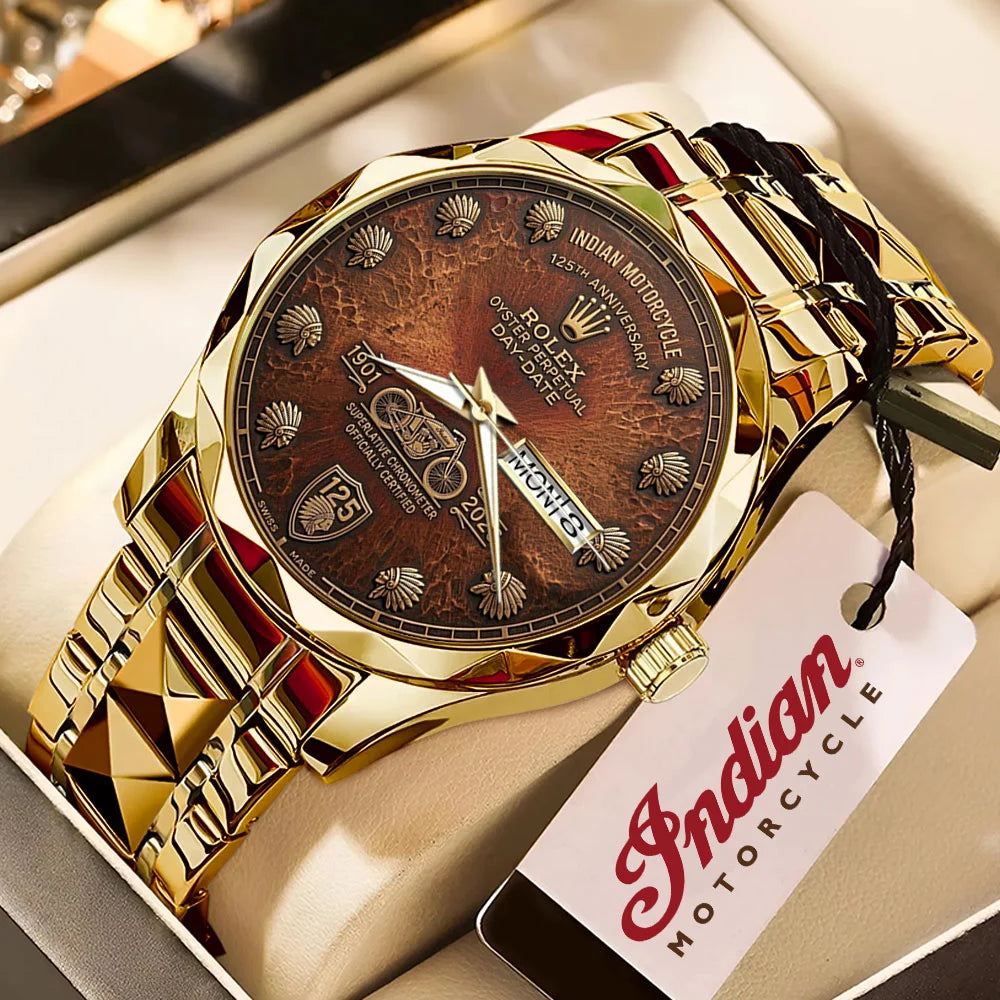 Indian Motorcycle 125th Anniversary Alloy Luxury Quartz Watch - TMTHU8668