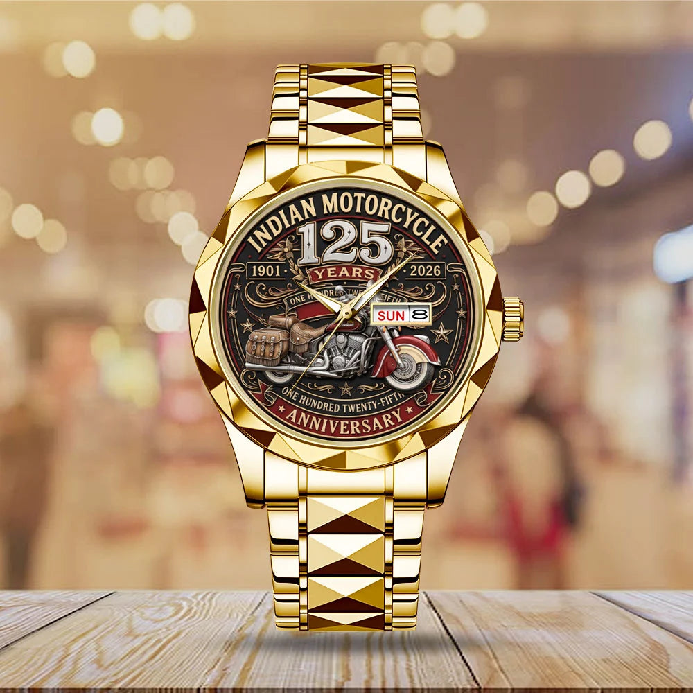 Indian Motorcycle 125th Anniversary Alloy Luxury Quartz Watch - TMTHU8998