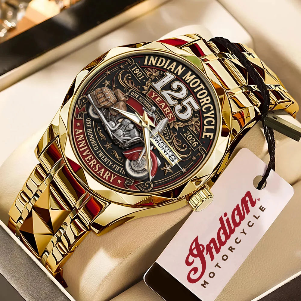 Indian Motorcycle 125th Anniversary Alloy Luxury Quartz Watch - TMTHU8998
