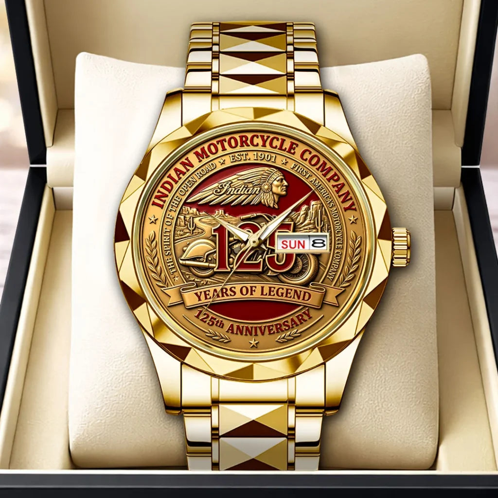 Indian Motorcycle 125th Anniversary Alloy Luxury Quartz Watch - HOATT20656