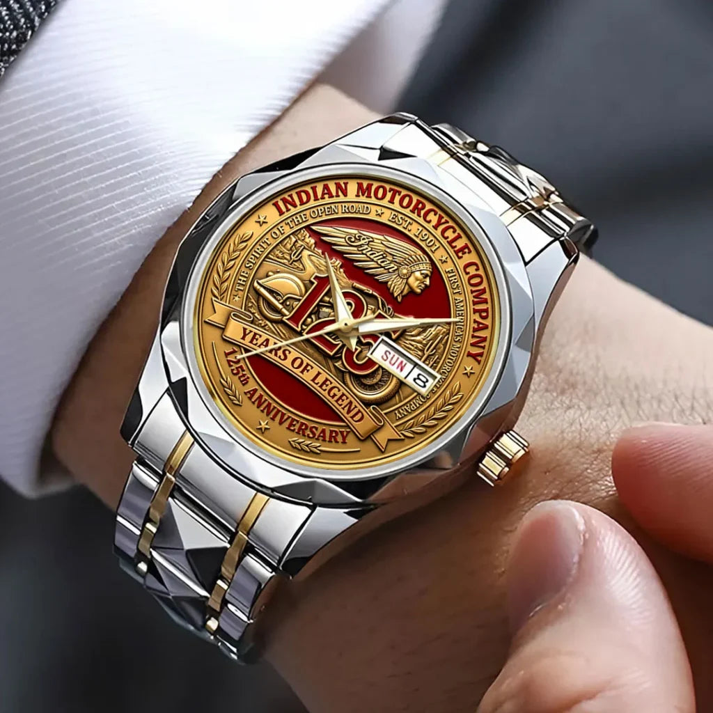 Indian Motorcycle 125th Anniversary Alloy Luxury Quartz Watch - HOATT20656