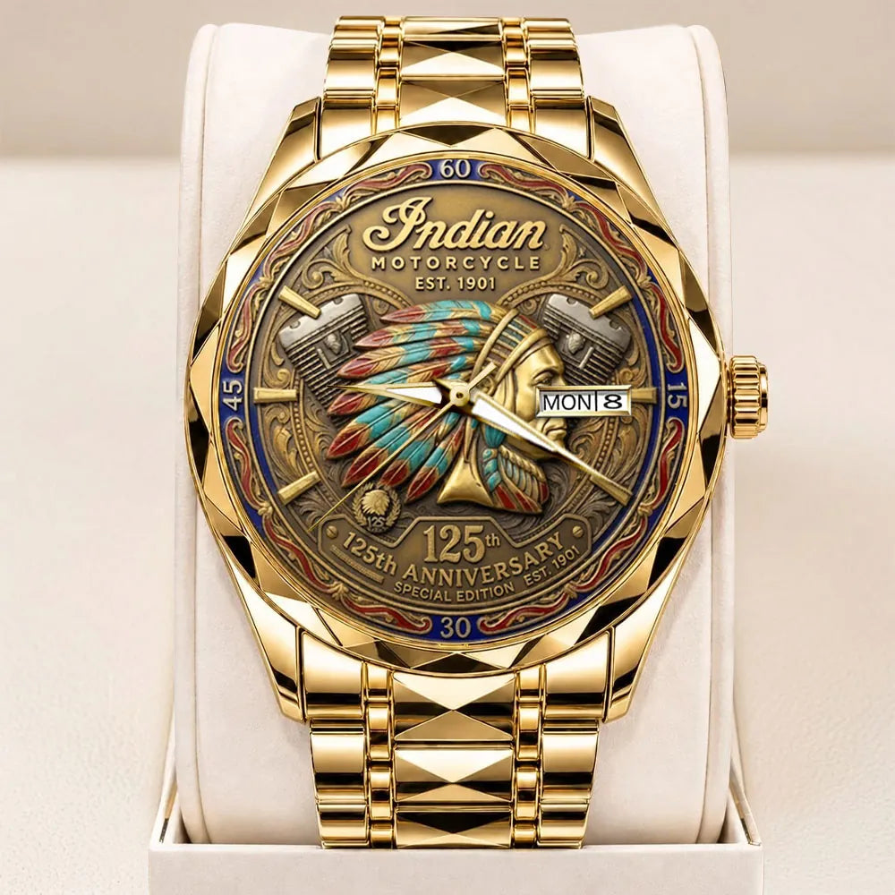 Indian Motorcycle 125th Anniversary Alloy Luxury Quartz Watch - TANTN24806