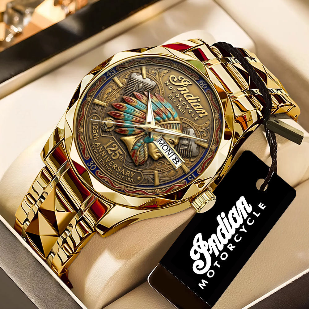 Indian Motorcycle 125th Anniversary Alloy Luxury Quartz Watch - TANTN24806