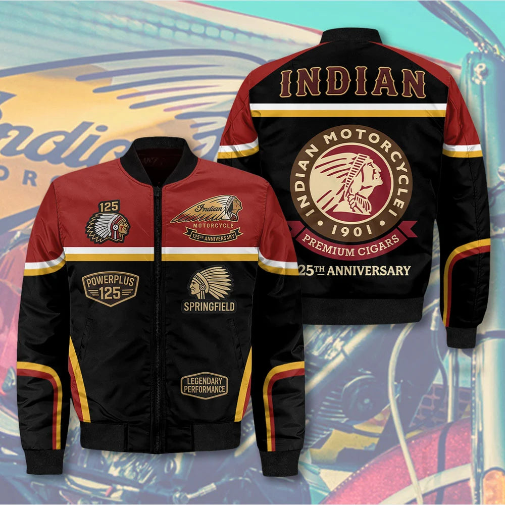 Indian Motorcycle 125th Anniversary 3D Bomber Jacket – TMTHU8666