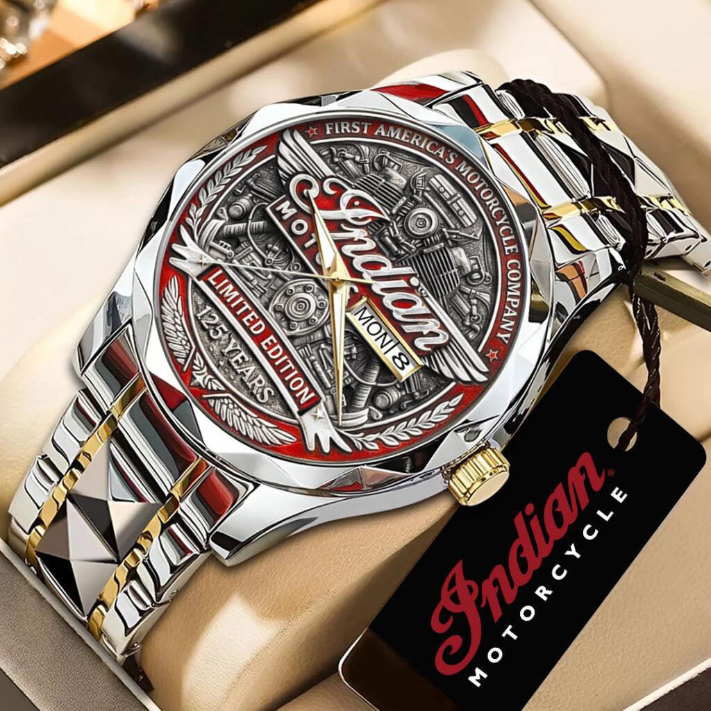 Indian Motorcycle 125th Anniversary Alloy Luxury Quartz Watch - TANTN21656