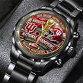 Indiana Hoosiers Football 2025 Black Stainless Steel Watch - TMTHU3552