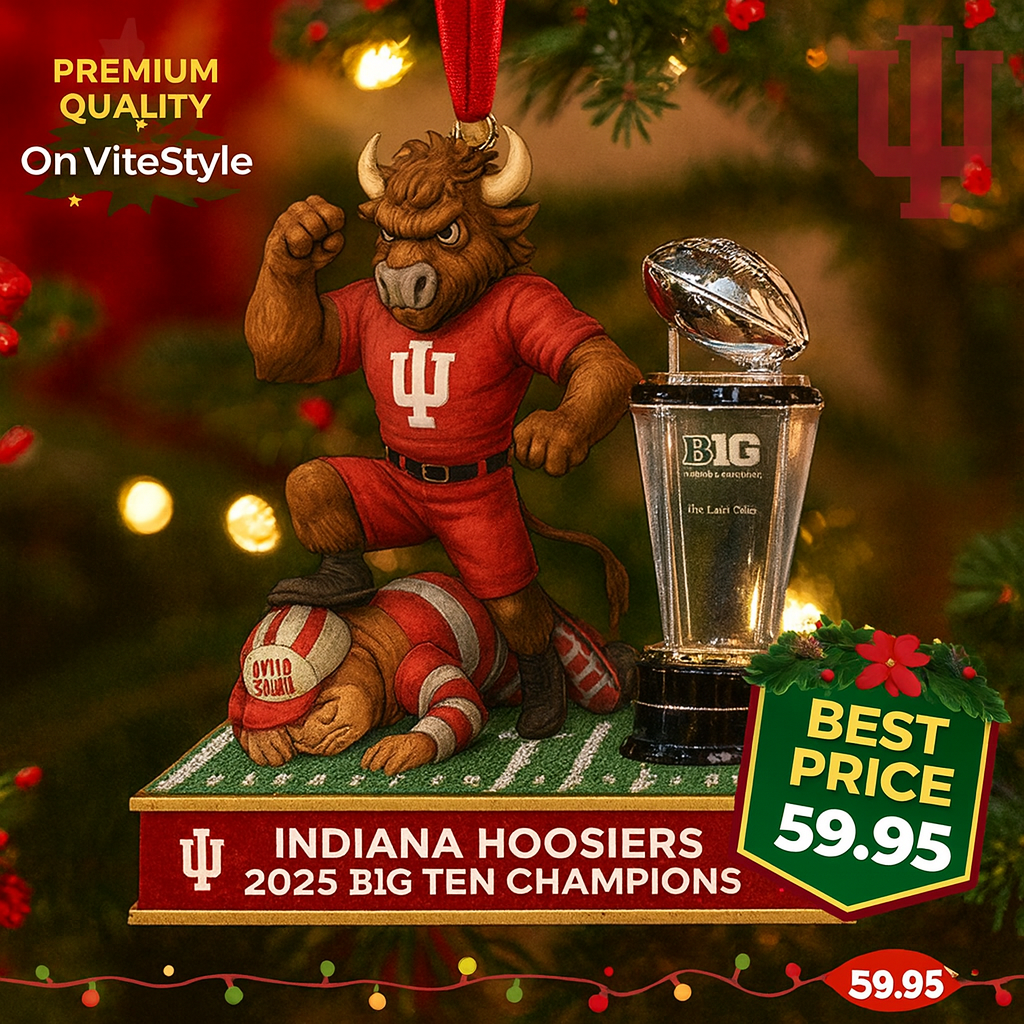Indiana Hoosiers 2025 Big ten Champion Ornament