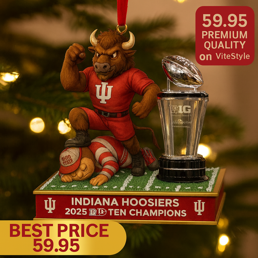 Indiana Hoosiers 2025 Big ten Champion Ornament