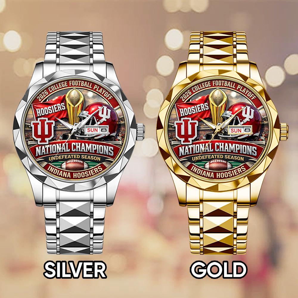 Indiana Hoosers Football 2025 Alloy Luxury Quartz Watch - TMTHU3380