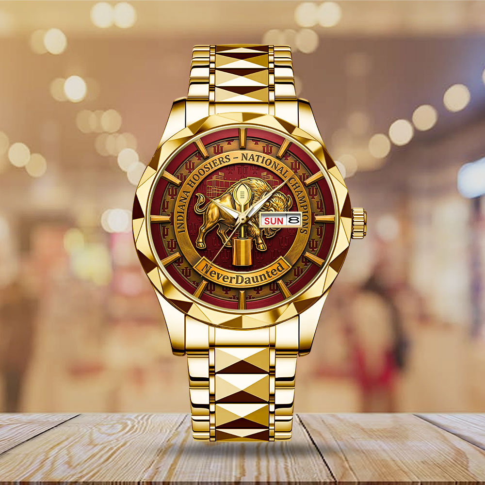 Indiana Hoosiers Football 2025 National Champions Alloy Luxury Quartz Watch - MAITM14592
