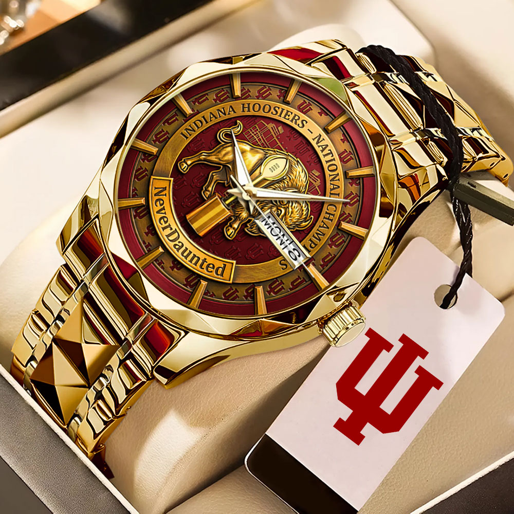 Indiana Hoosiers Football 2025 National Champions Alloy Luxury Quartz Watch - MAITM14592