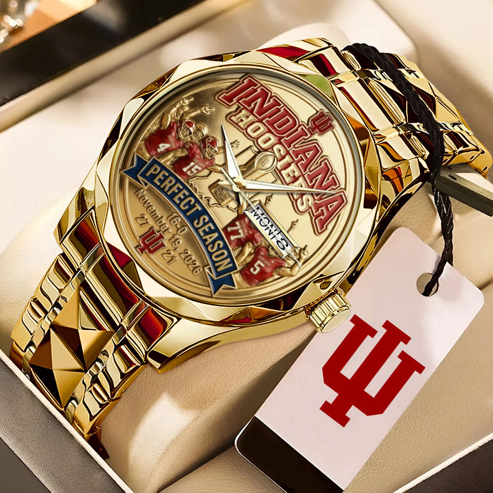 Indiana Hoosiers Football 2025 National Champions Alloy Luxury Quartz Watch - MAITM14531