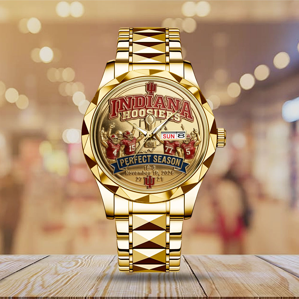 Indiana Hoosiers Football 2025 National Champions Alloy Luxury Quartz Watch - MAITM14531