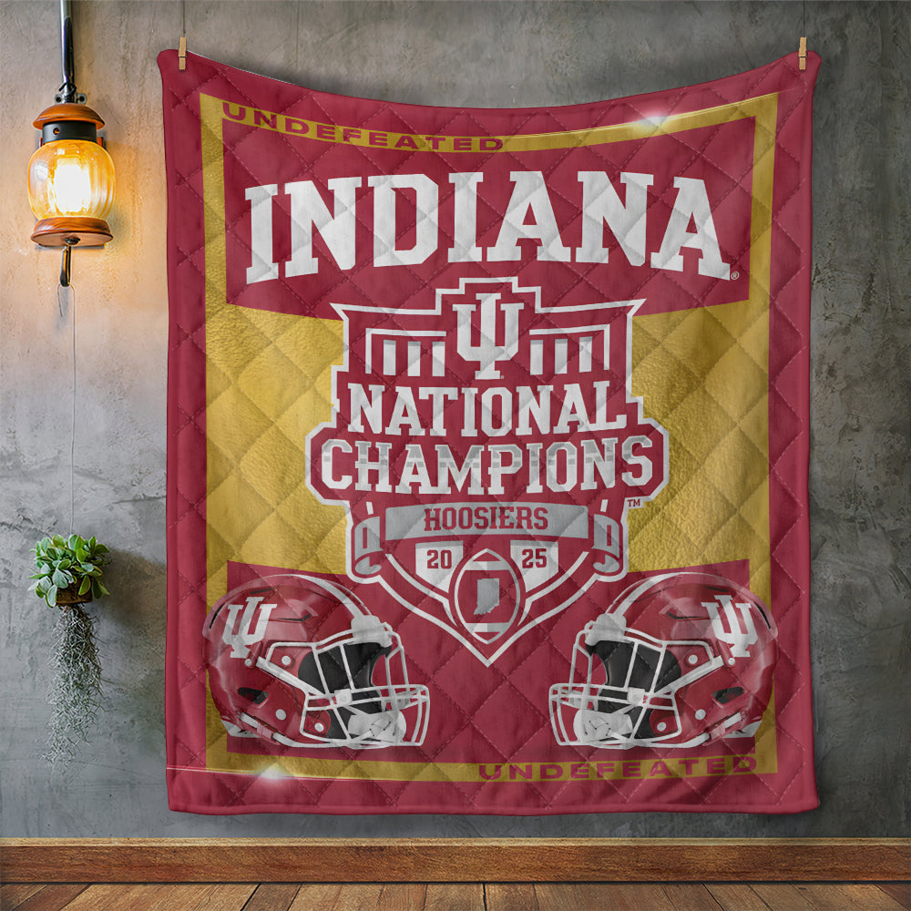 Indiana Hoosiers Football 2025 National Champions Quilt Blanket - MAITM14530