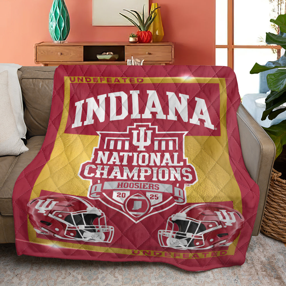 Indiana Hoosiers Football 2025 National Champions Quilt Blanket - MAITM14530
