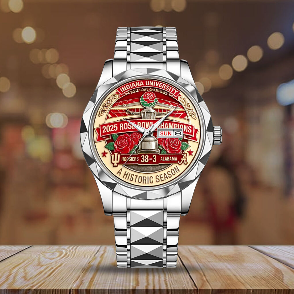 Indiana Hoosiers Football 2026 Rose Bowl Champions Alloy Luxury Quartz Watch -  HOATT15729