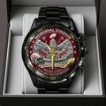 Indiana Hoosiers Football Black Stainless Steel Watch - TANTN19261