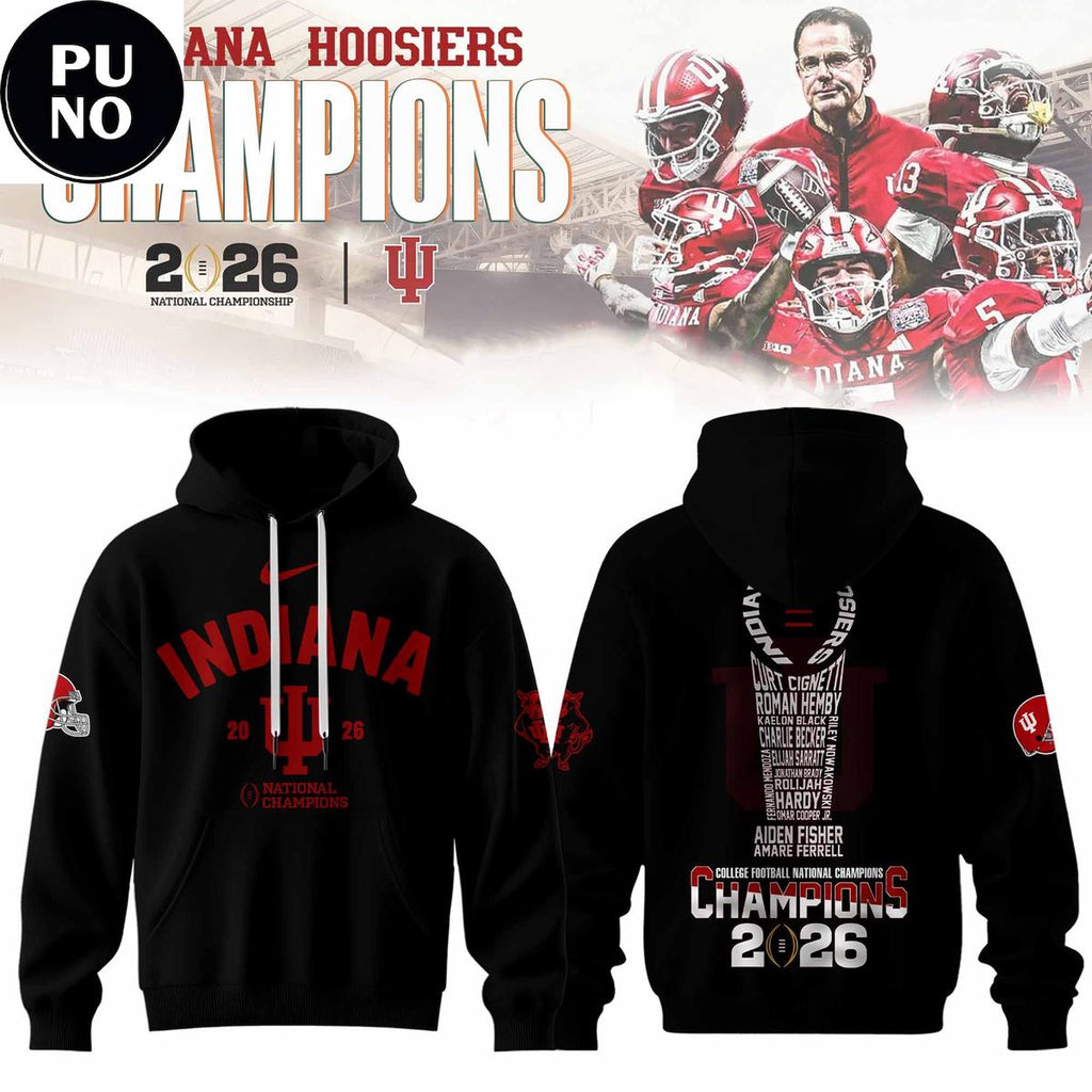 Indiana Hoosiers Football National Champions 2026 Hoodie T-Shirt