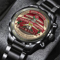 Indiana Hoosiers Football Rose Bowl Champions Black Stainless Steel Watch - MAITM14352